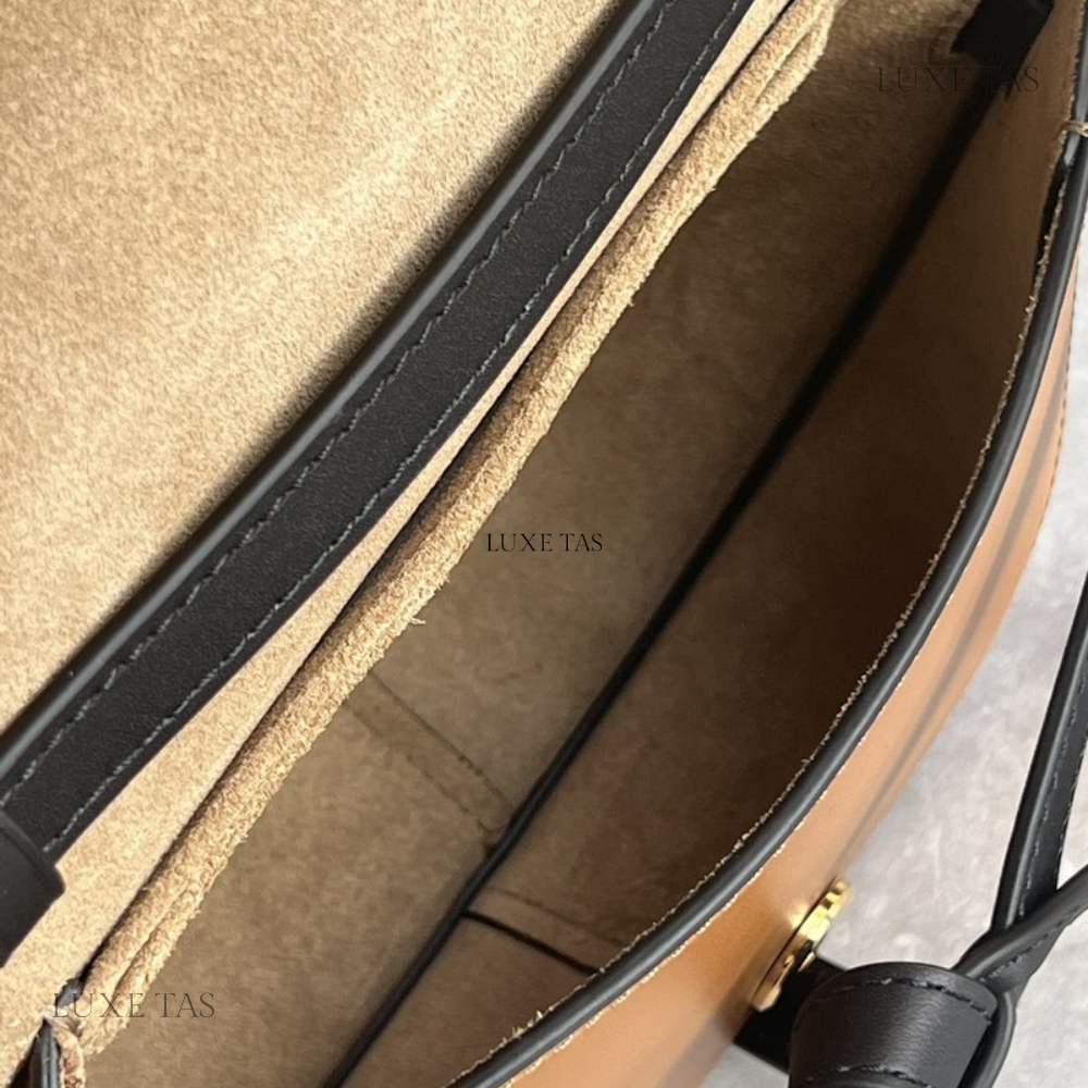 Black Warm Desert Mini Gate Dual Bag In Soft Calfskin And Jacquard - Leather Crossbody Bag for Men