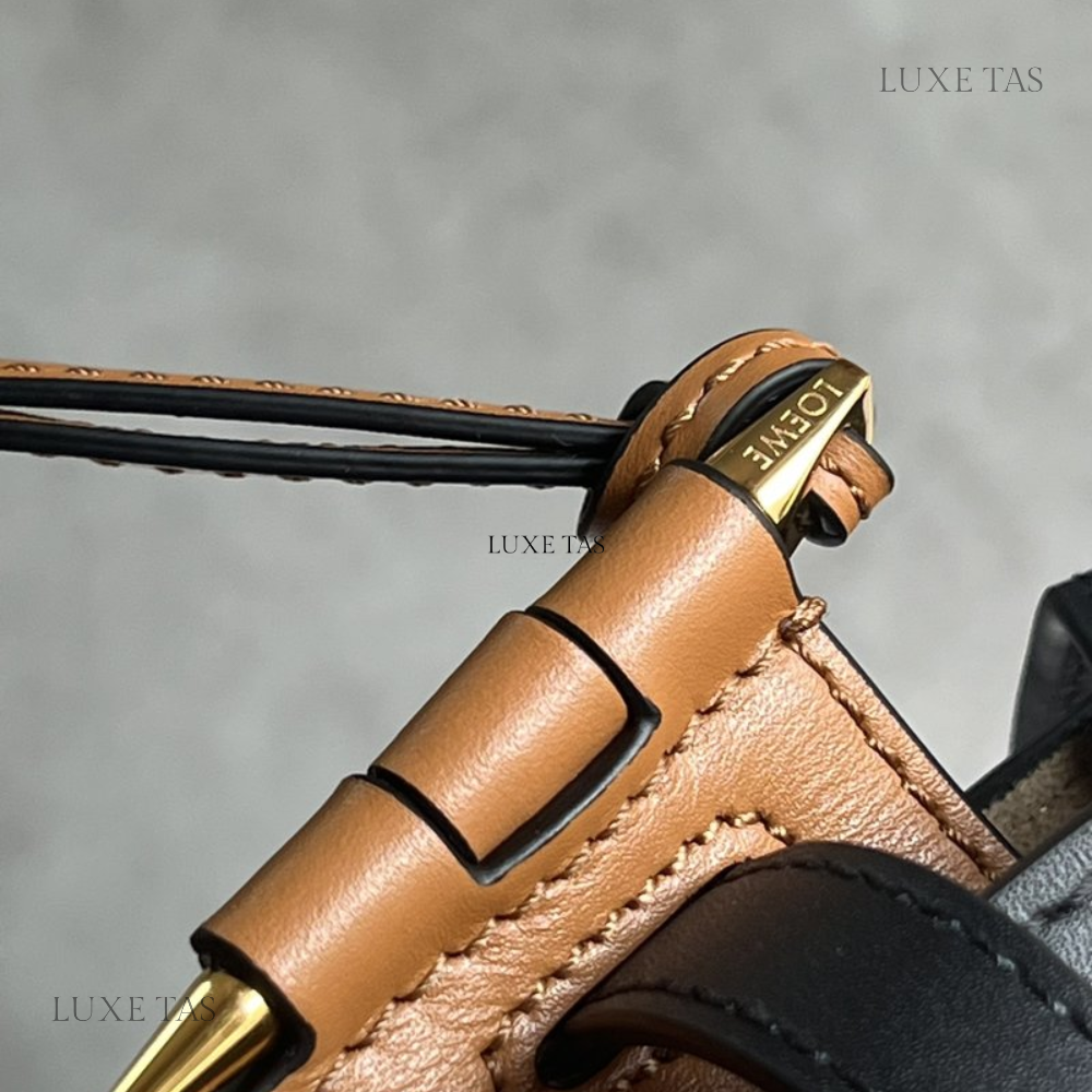 Black Warm Desert Mini Gate Dual Bag In Soft Calfskin And Jacquard - Leather Crossbody Bag for Men