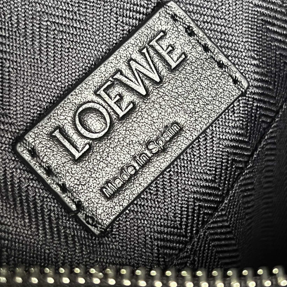 Black Xs Military Messenger Bag In Supple Smooth Calfskin And Jacquard - Leather Crossbody Bag for Men