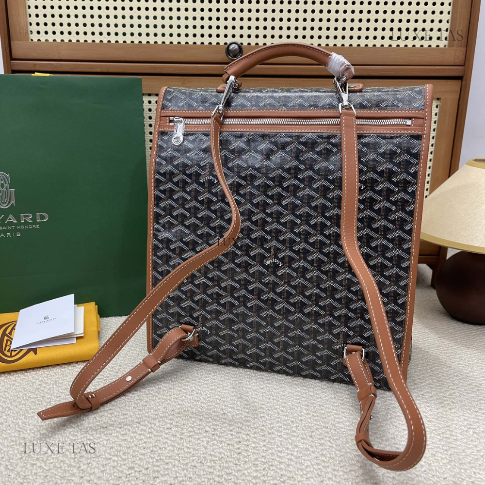 Black & Tan Saint Léger Backpack - Leather Backpack for Men