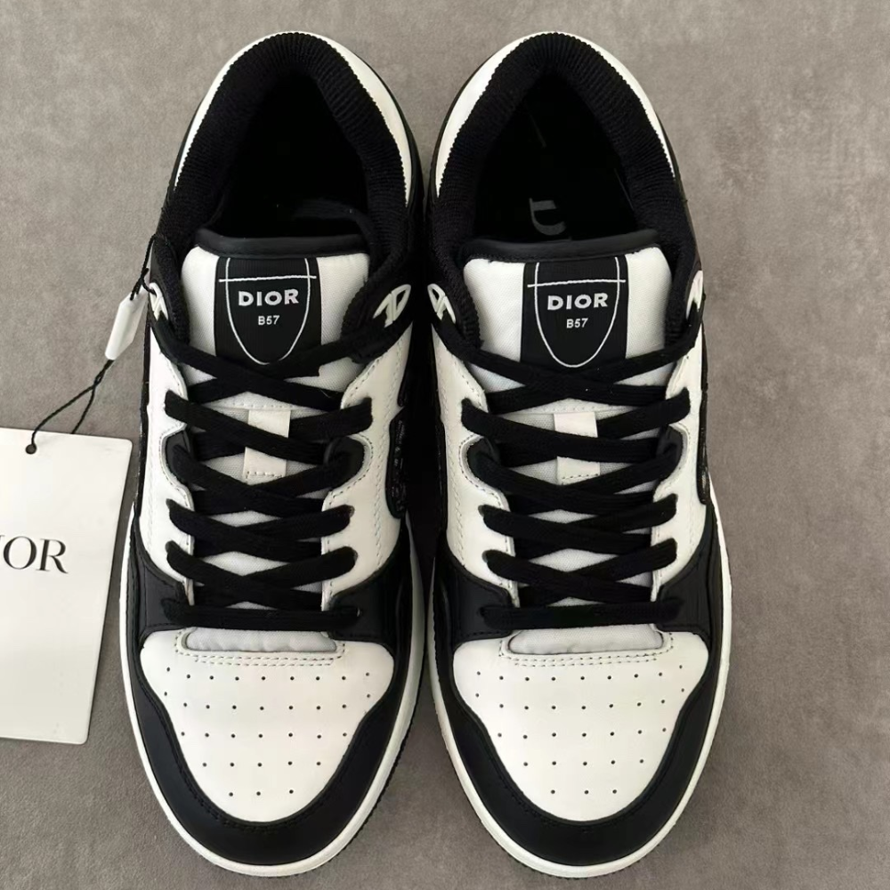 Black and White B57 Dribble Low-Top Sneaker Designer Sneakers for Men
