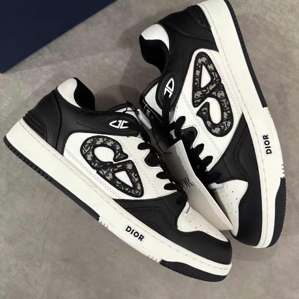 Black and White B57 Dribble Low-Top Sneaker Designer Sneakers for Men