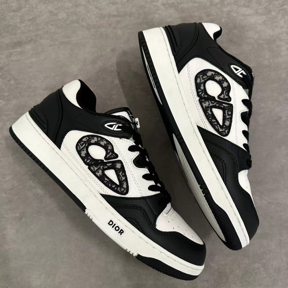 Black and White B57 Dribble Low-Top Sneaker Designer Sneakers for Men