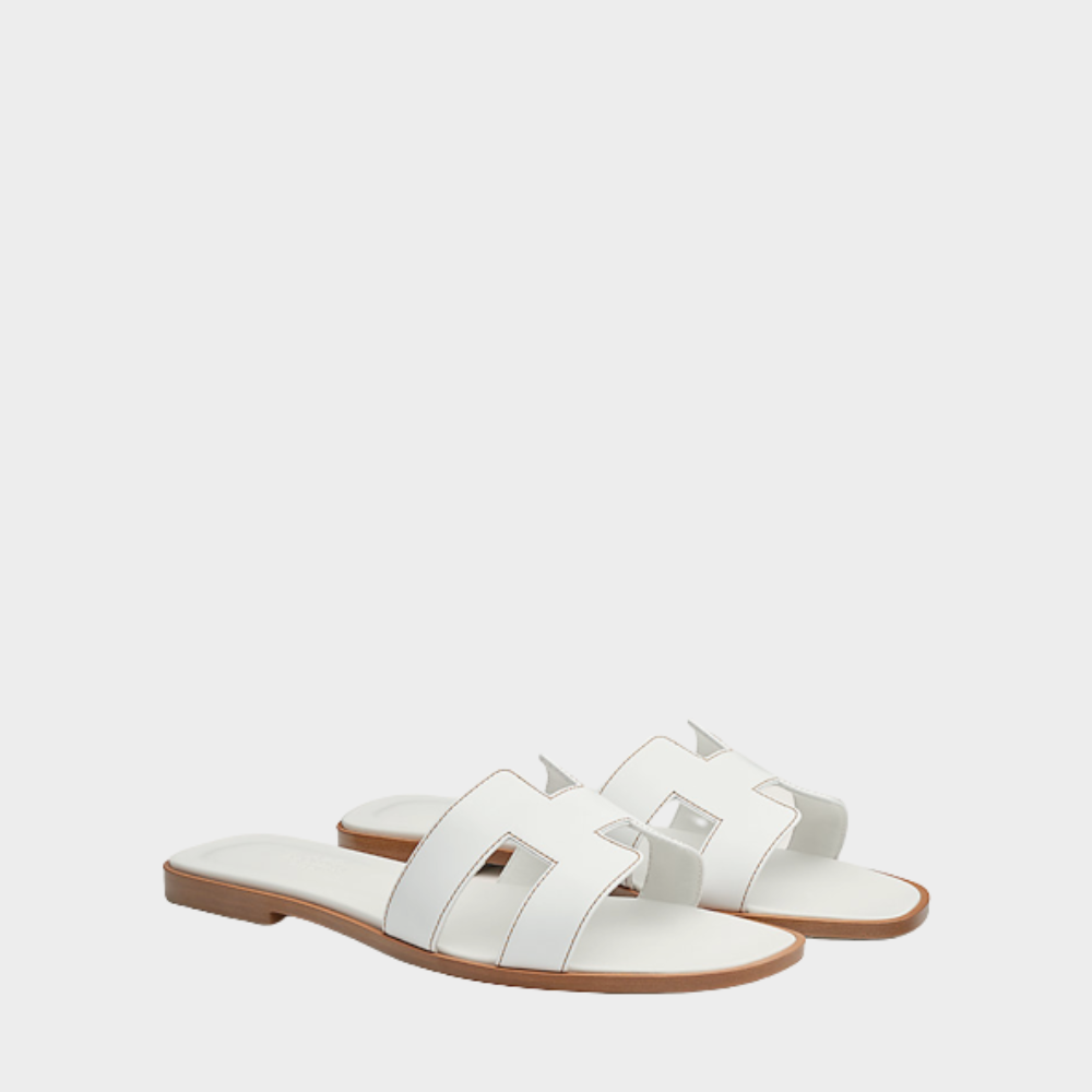 White designer discount slides
