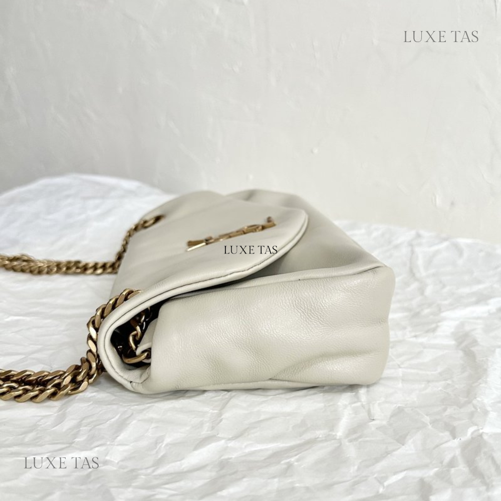 Blanc Vintage Calypso In Plunged Lambskin - Leather Shoulder Bag for Women