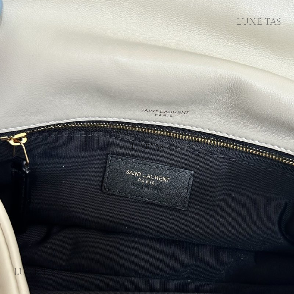 Blanc Vintage Calypso In Plunged Lambskin - Leather Shoulder Bag for Women