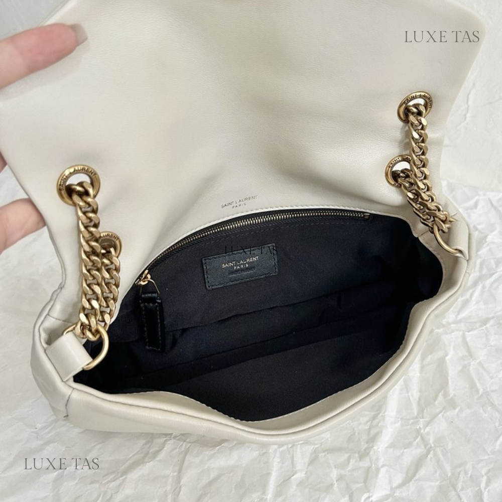Blanc Vintage Calypso In Plunged Lambskin - Leather Shoulder Bag for Women