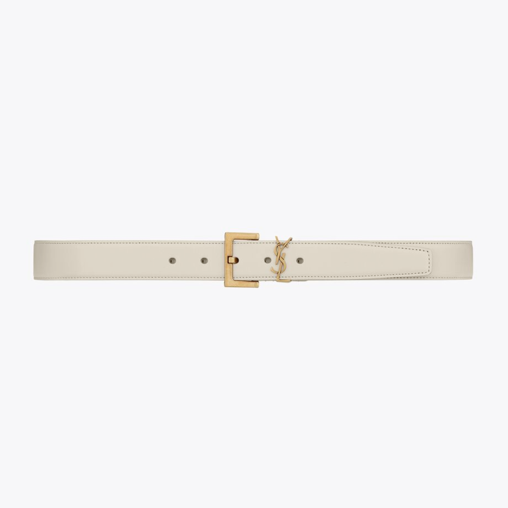 Blanc Vintage Cassandre Belt With Square Buckle