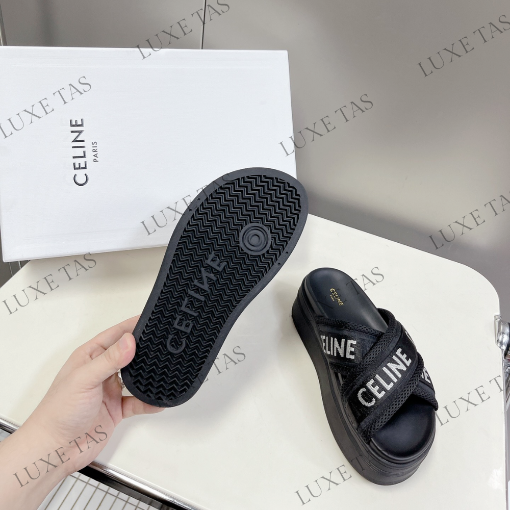 Block Slide In Mesh & Textile With Celine Jacquard