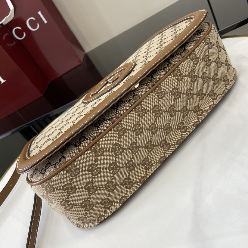 Blondie Medium Top Handle Bag Beige And Dark Brown Leather Handbag for Women