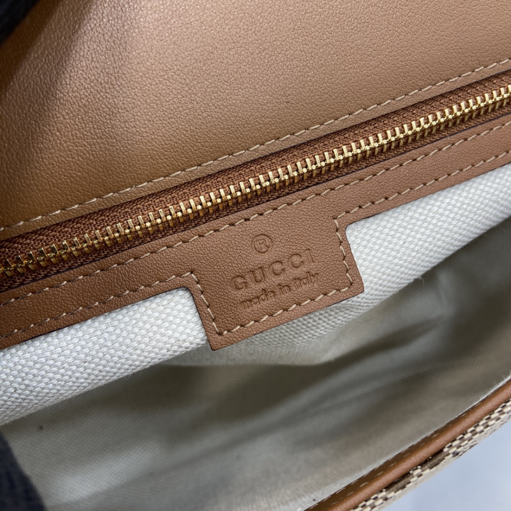 Blondie Medium Top Handle Bag Beige And Dark Brown Leather Handbag for Women