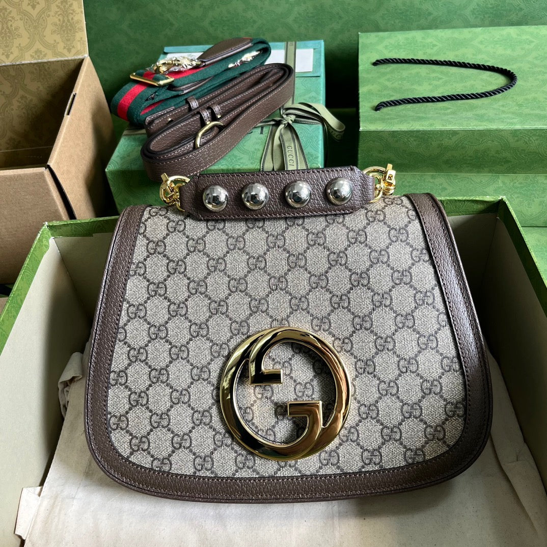 Blondie Medium Top Handle Bag Beige & Ebony Supreme Canvas