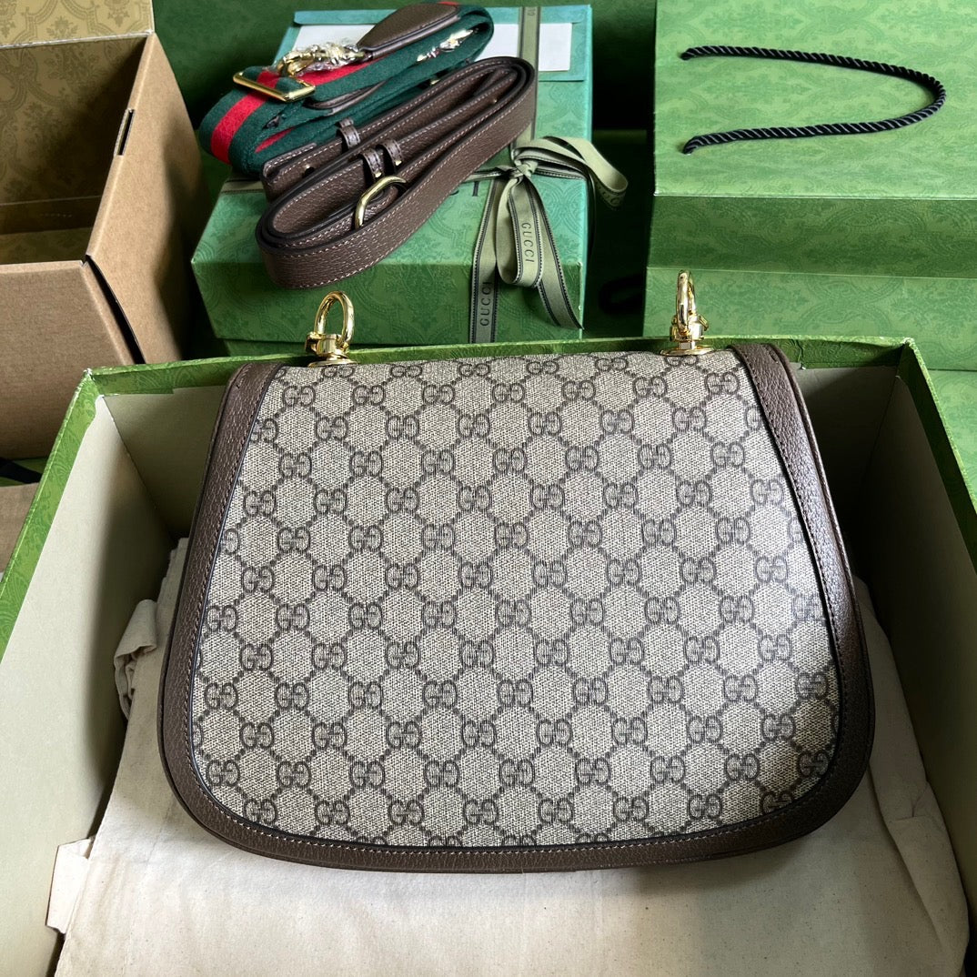 Blondie Medium Top Handle Bag Beige & Ebony Supreme Canvas