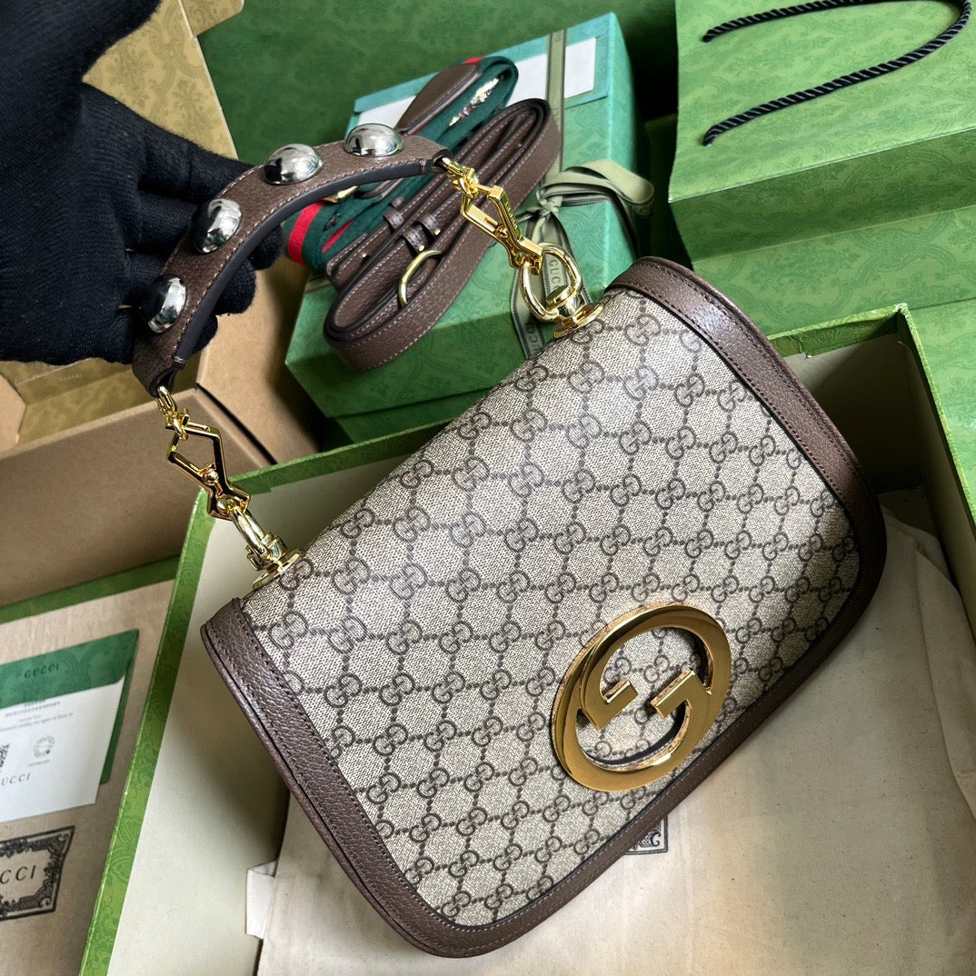 Blondie Medium Top Handle Bag Beige & Ebony Supreme Canvas