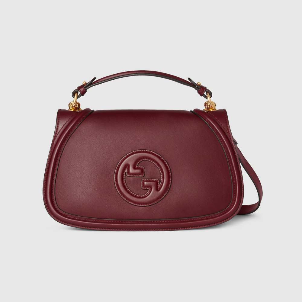 Blondie Medium Top Handle Bag Rosso Ancora Red Leather Handbag for Women