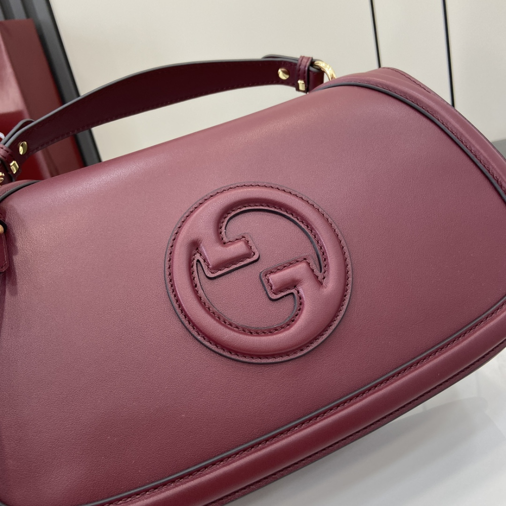 Blondie Medium Top Handle Bag Rosso Ancora Red Leather Handbag for Women