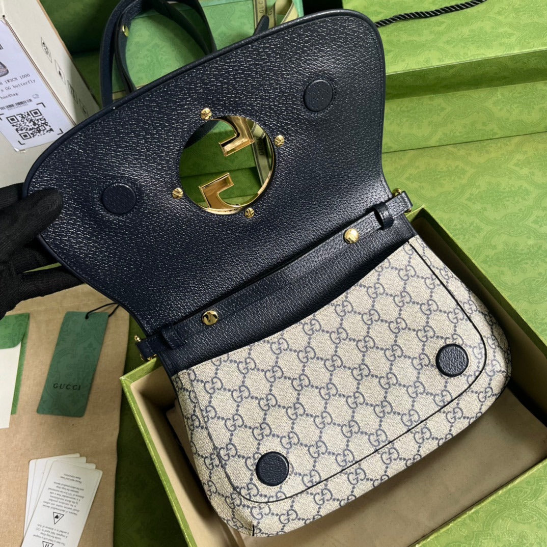 Blondie Shoulder Bag Beige & Blue