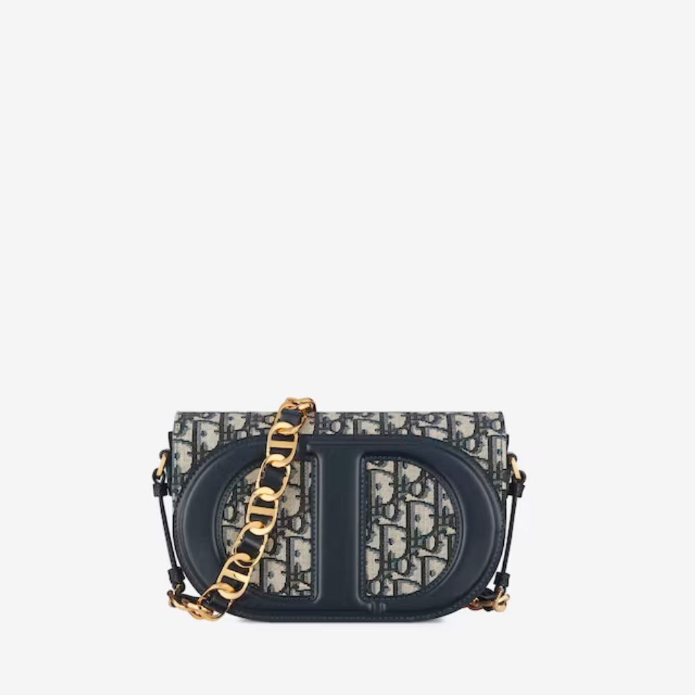 Blue CD Signature Bag With Strap