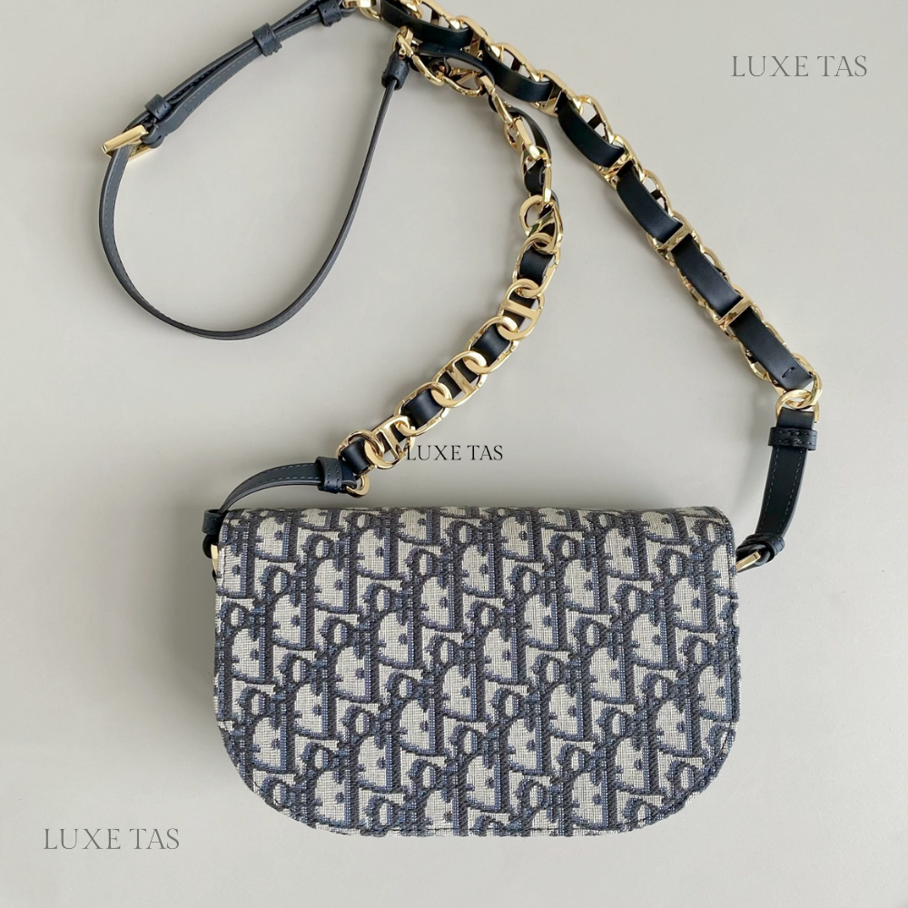Blue CD Signature Bag With Strap