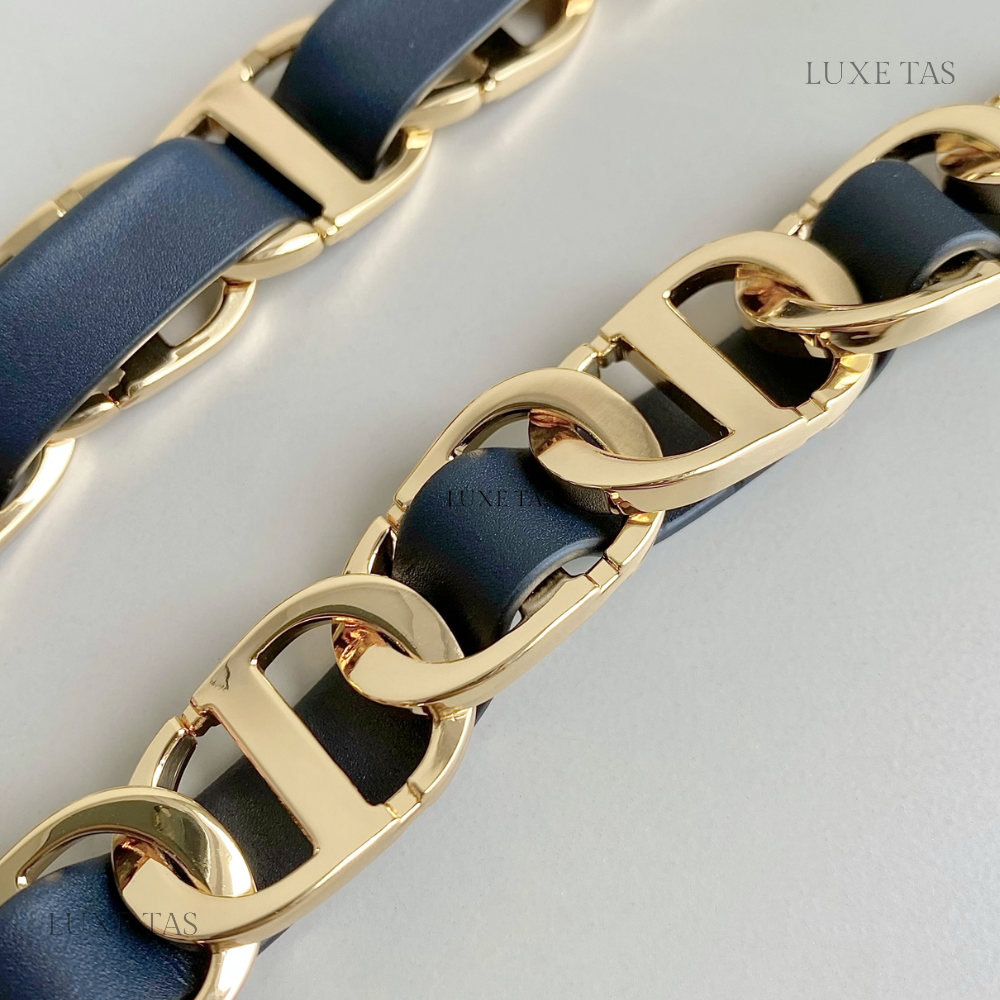 Blue CD Signature Bag With Strap