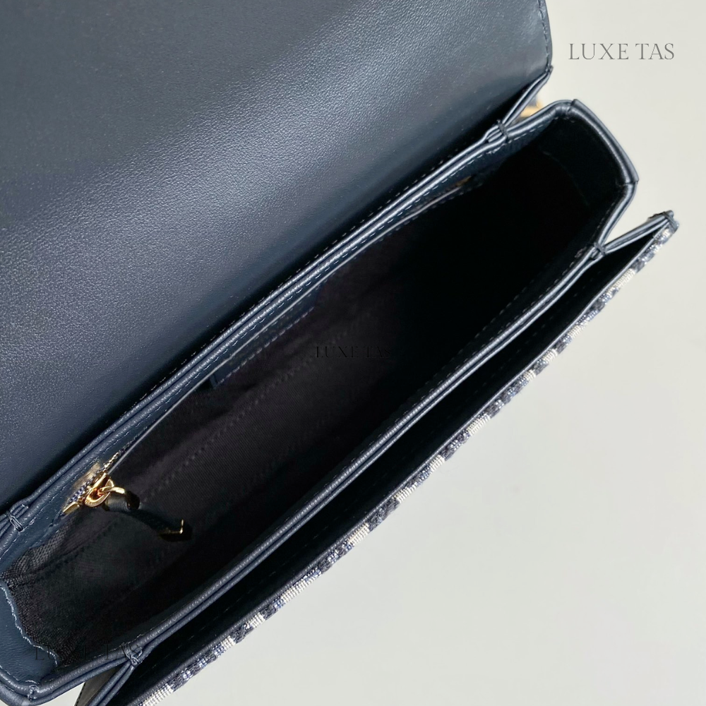 Blue CD Signature Bag With Strap