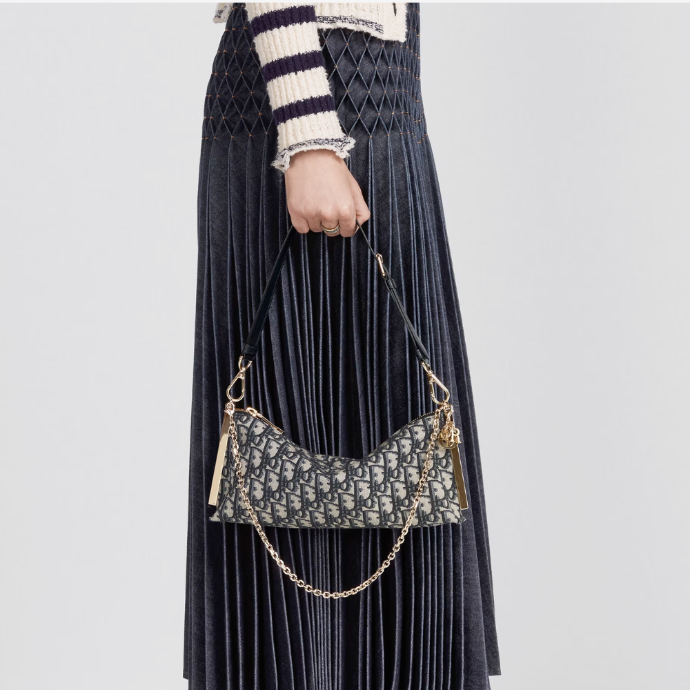 Blue Oblique Jacquard D Club Bag