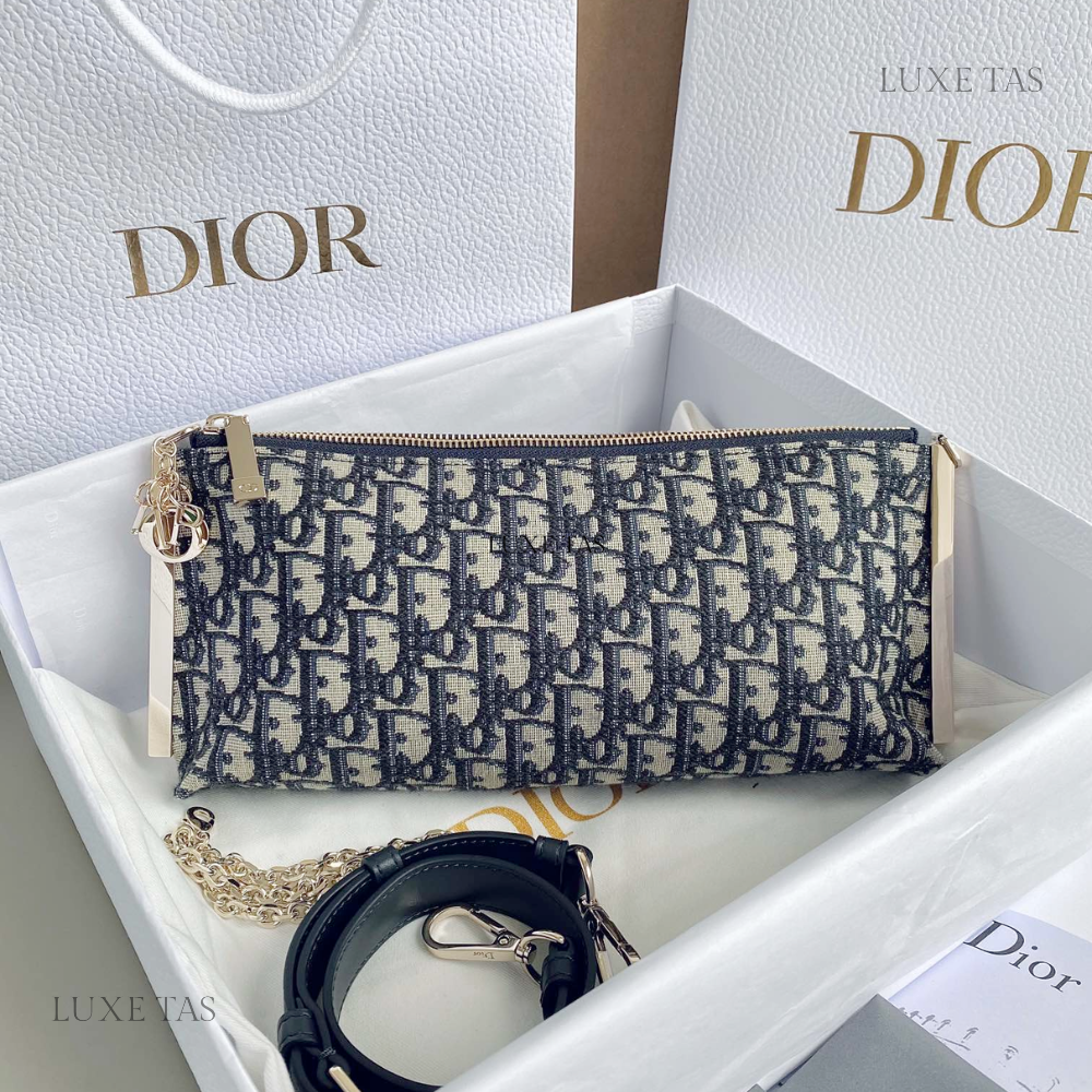 Blue Oblique Jacquard D Club Bag
