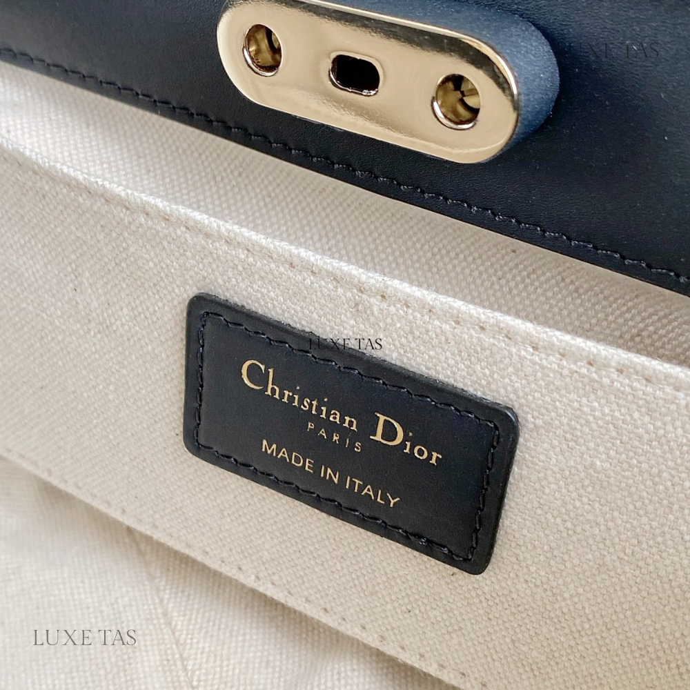 Blue Oblique Jacquard Small D Key Bag
