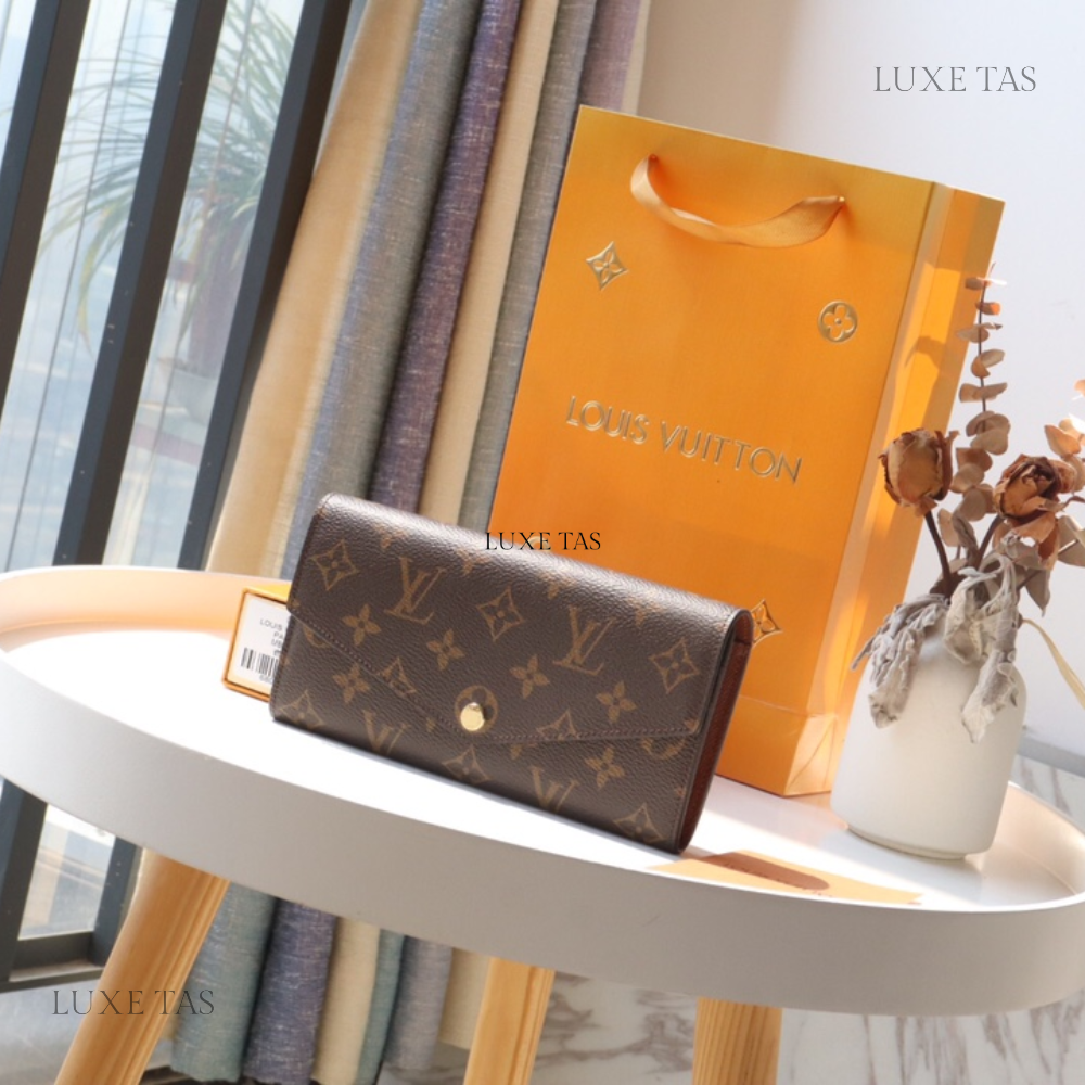 Brown Monogram Canvas Sarah Wallet - Leather Wallet for Women