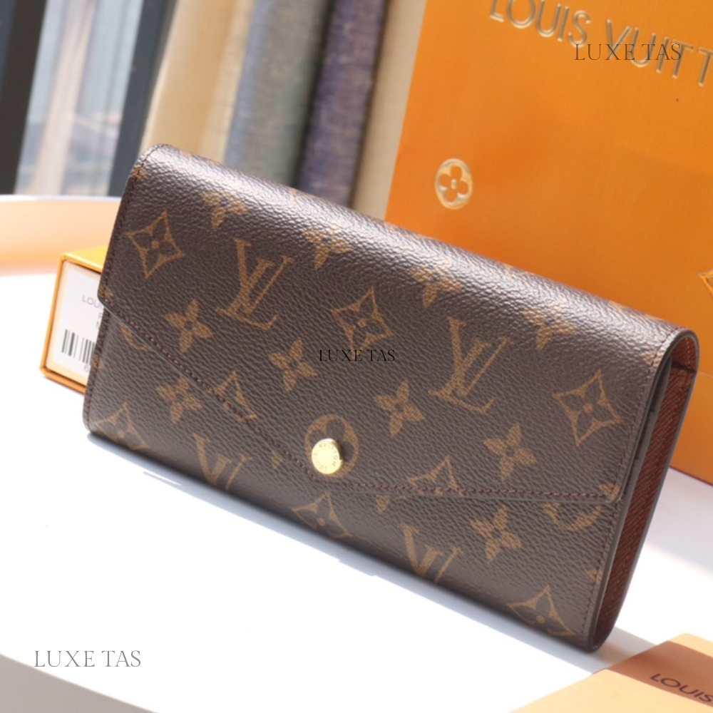 Brown Monogram Canvas Sarah Wallet - Leather Wallet for Women