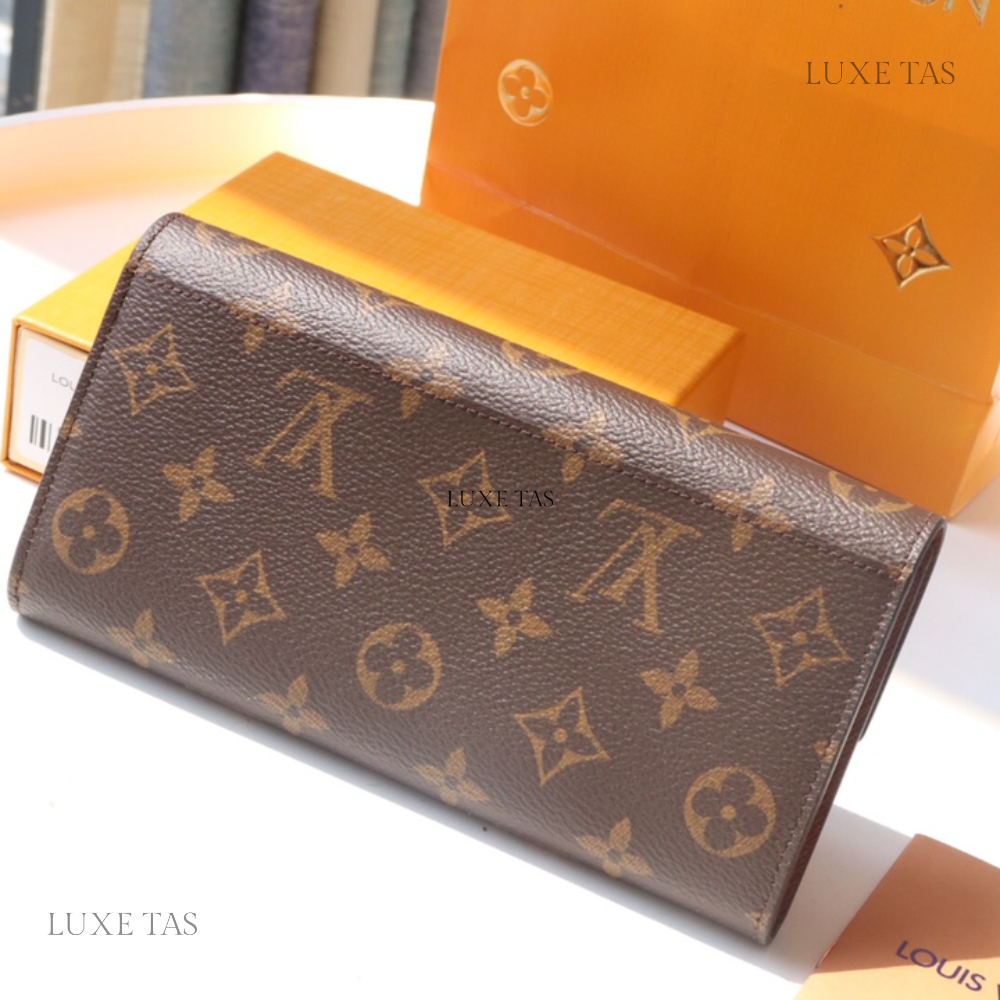 Brown Monogram Canvas Sarah Wallet - Leather Wallet for Women