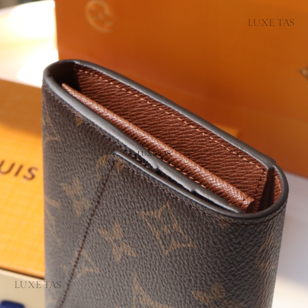 Brown Monogram Canvas Sarah Wallet - Leather Wallet for Women