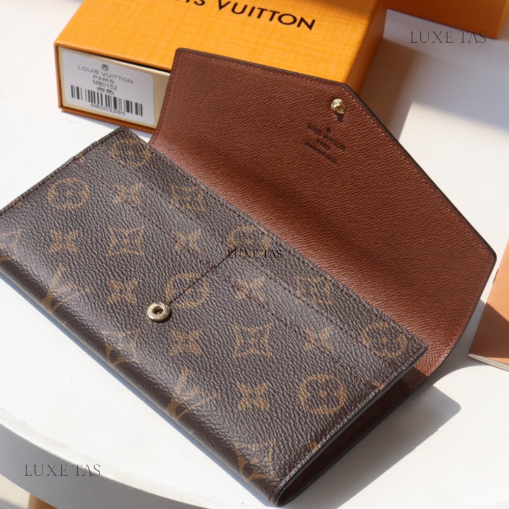 Brown Monogram Canvas Sarah Wallet - Leather Wallet for Women