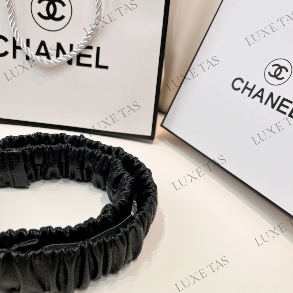 CC Lambskin Gold-Tone Metal Belt