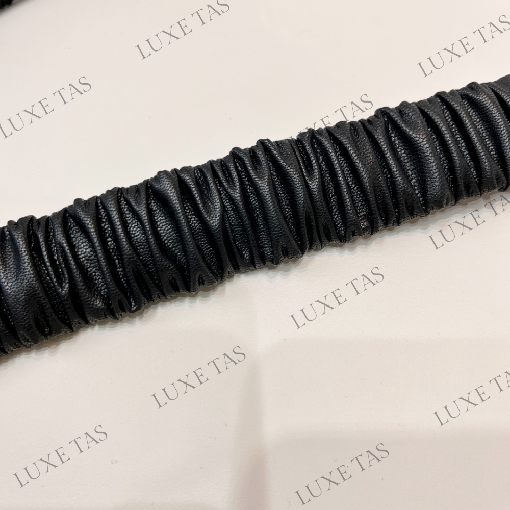 CC Lambskin Gold-Tone Metal Belt