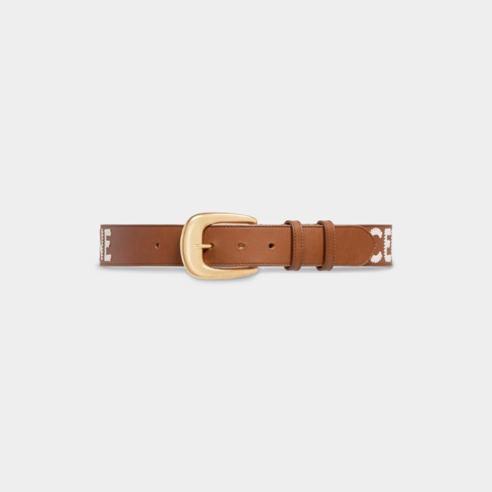 Camel Large Western Belt In Vintage Calfskin - Designer Belts for Wome –  Luxe Tas