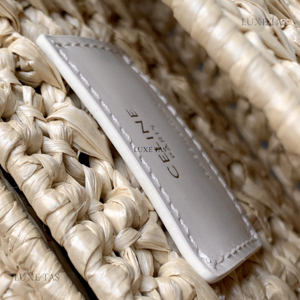 Chain Shoulder Bag Triomphe In Raffia Natural