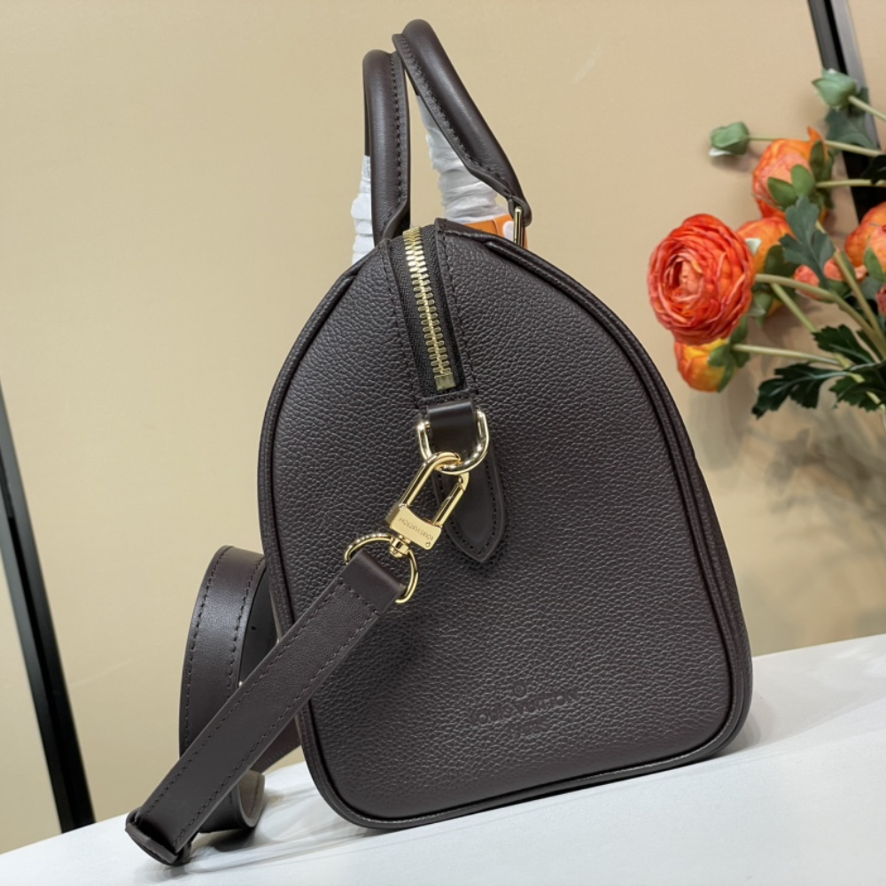 Chocolate Monogram Empreinte Leather Speedy Bandoulière 25 Leather Crossbody Bag for Women