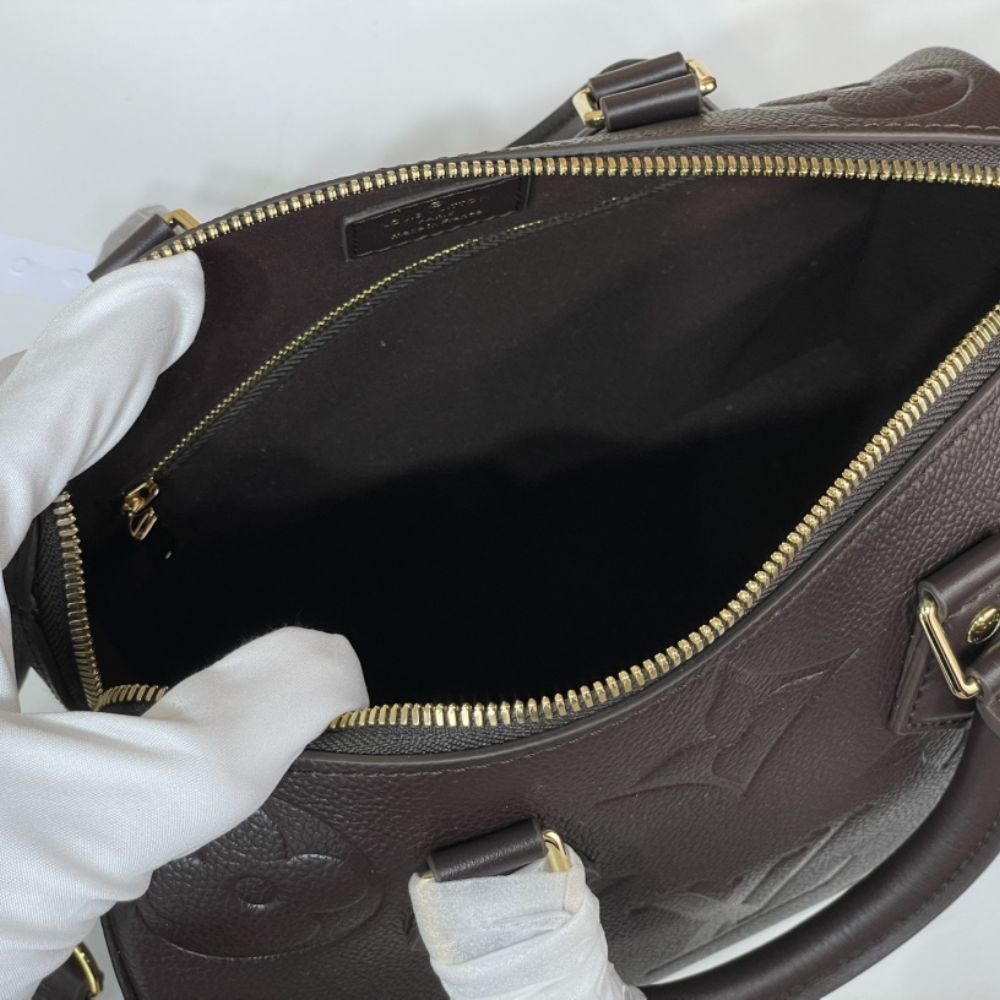 Chocolate Monogram Empreinte Leather Speedy Bandoulière 25 Leather Crossbody Bag for Women