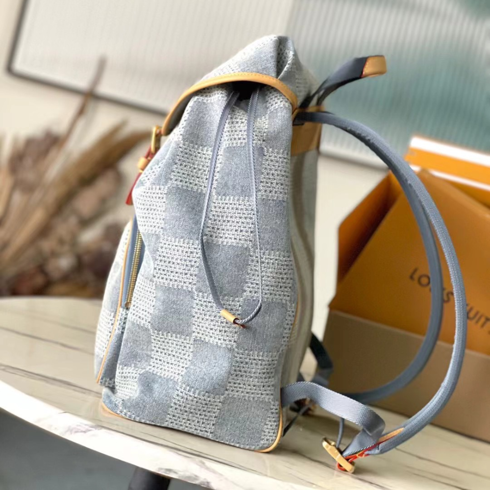 Damier Denim Montsouris Backpack for Men