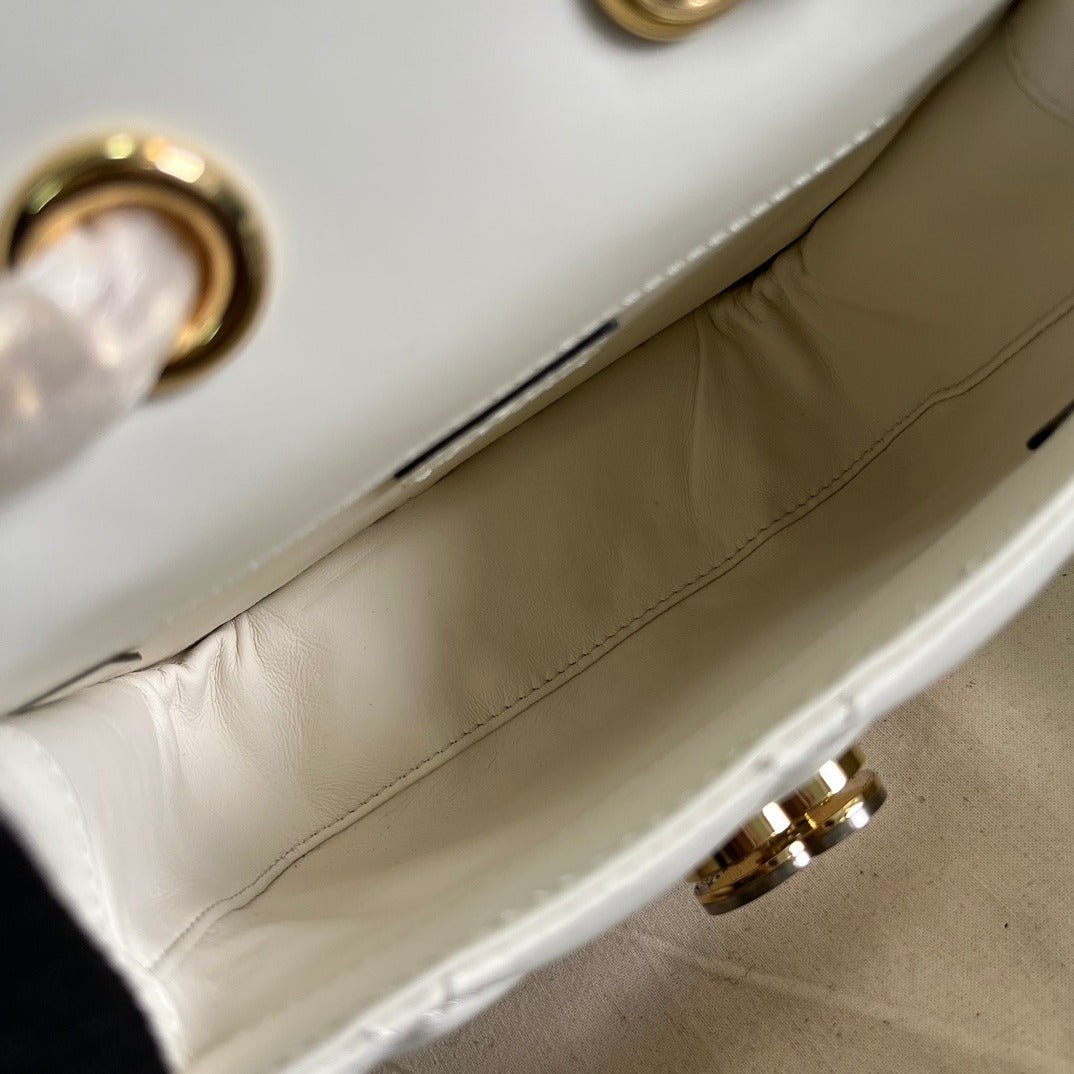 Deco Mini Shoulder Bag White