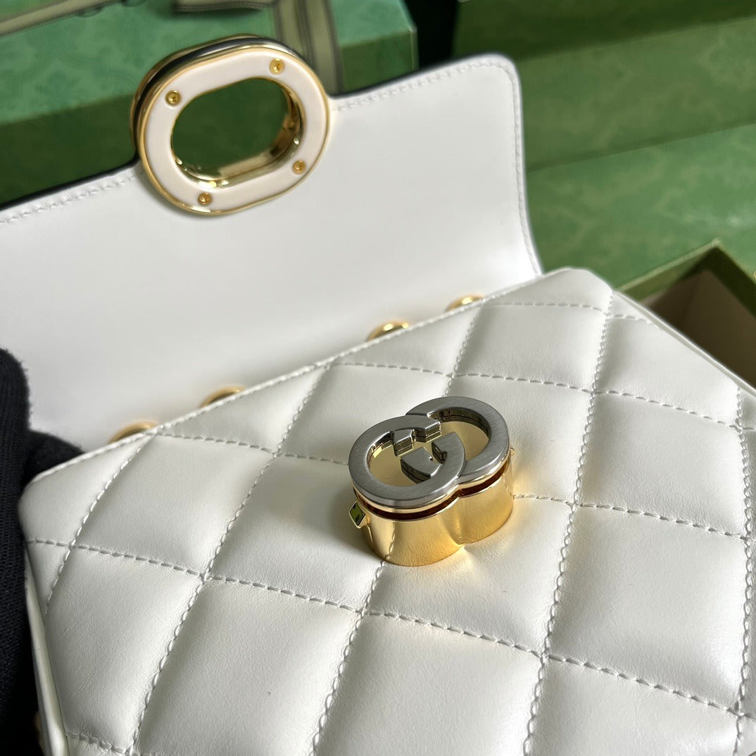 Deco Mini Shoulder Bag White
