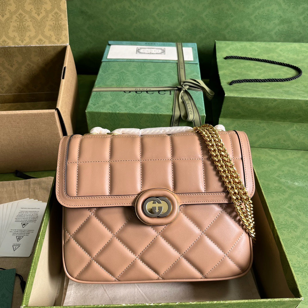 Deco Small Shoulder Bag Rose Beige