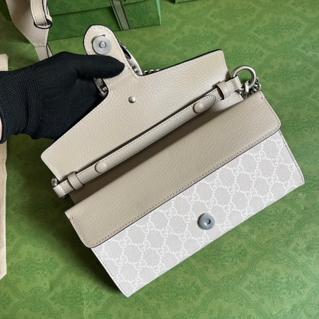 Dionysus Small Shoulder Bag Beige & White