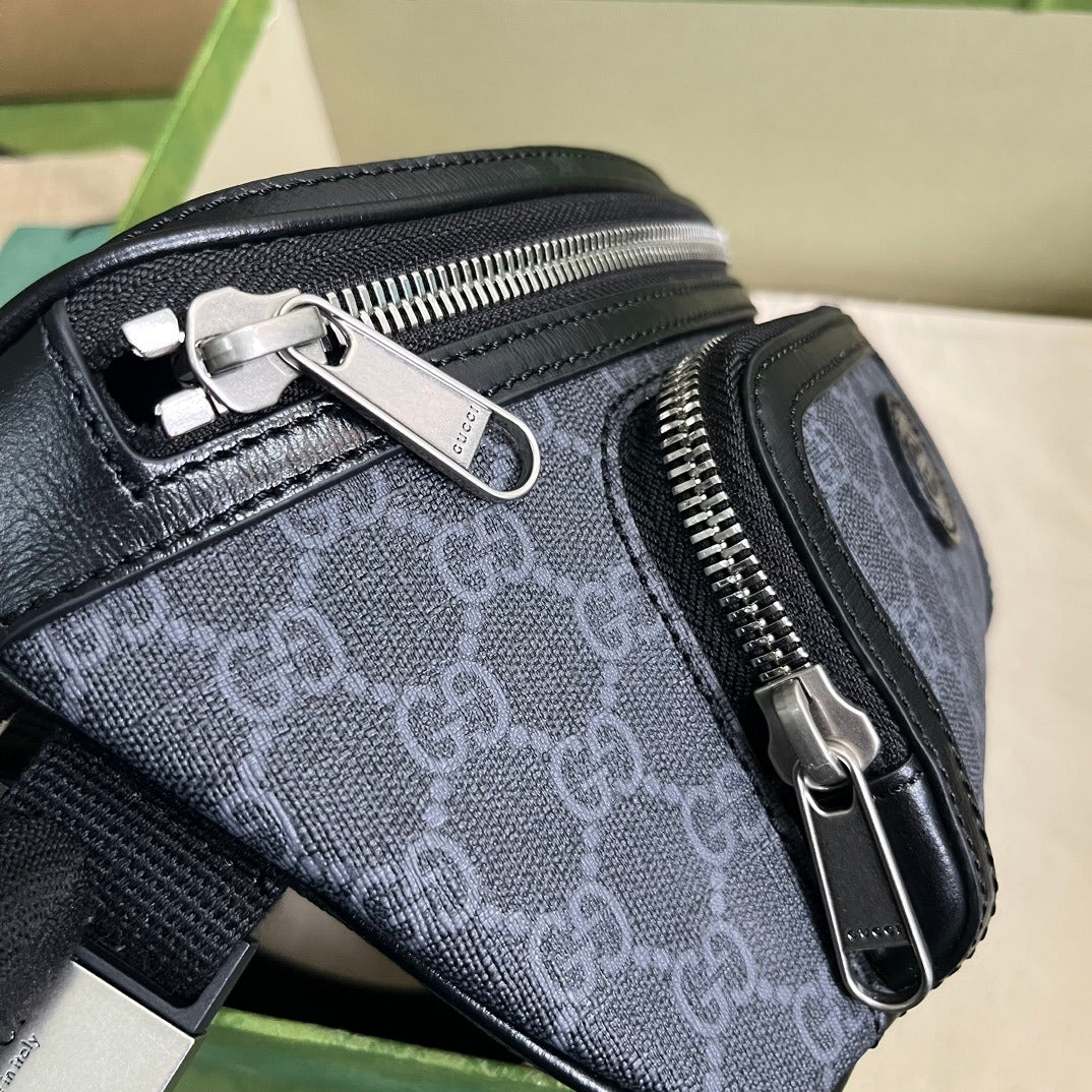 GG Large Belt Bag Beige & Black