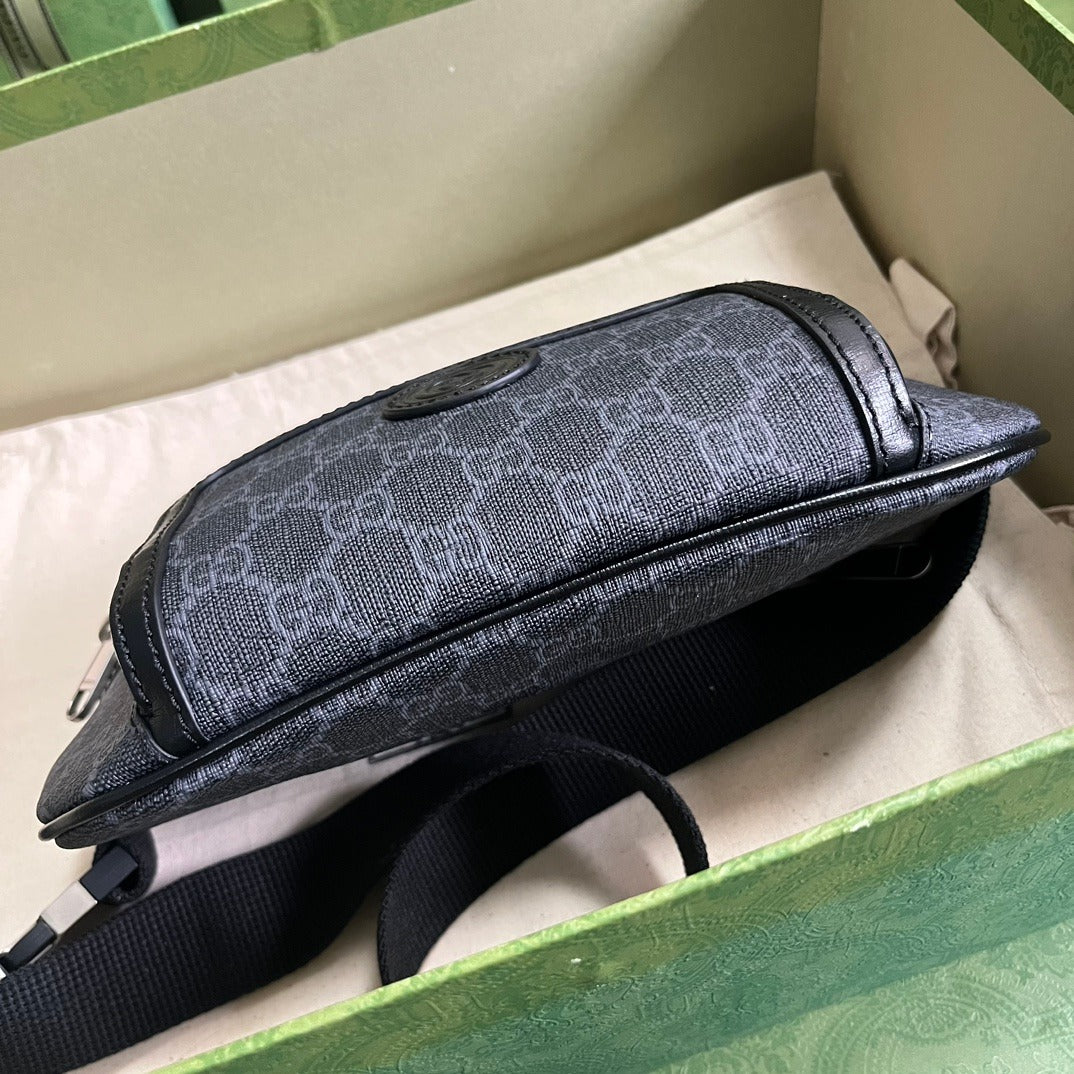 GG Large Belt Bag Beige & Black