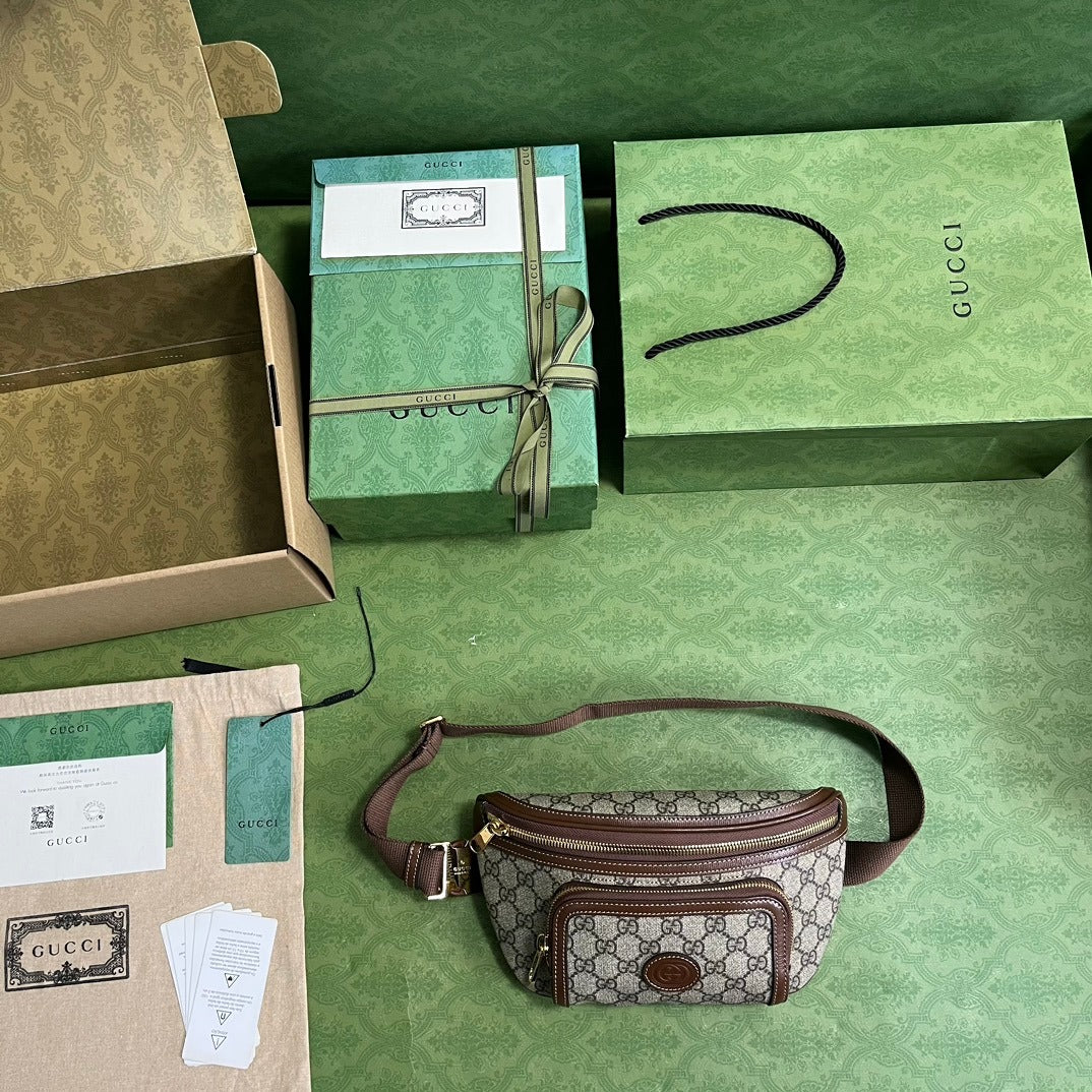 GG Large Belt Bag Beige & Ebony