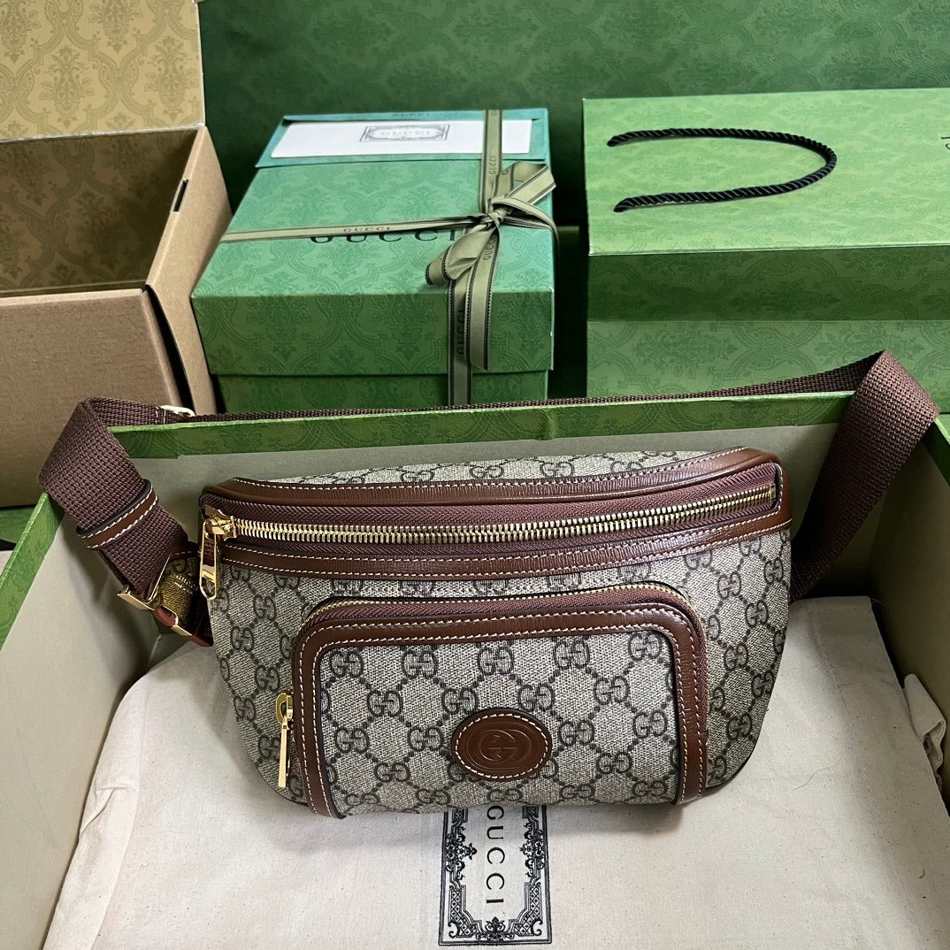 GG Large Belt Bag Beige & Ebony