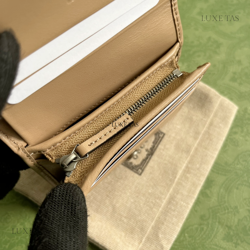 GG Marmont Matelassé Card Case Wallet