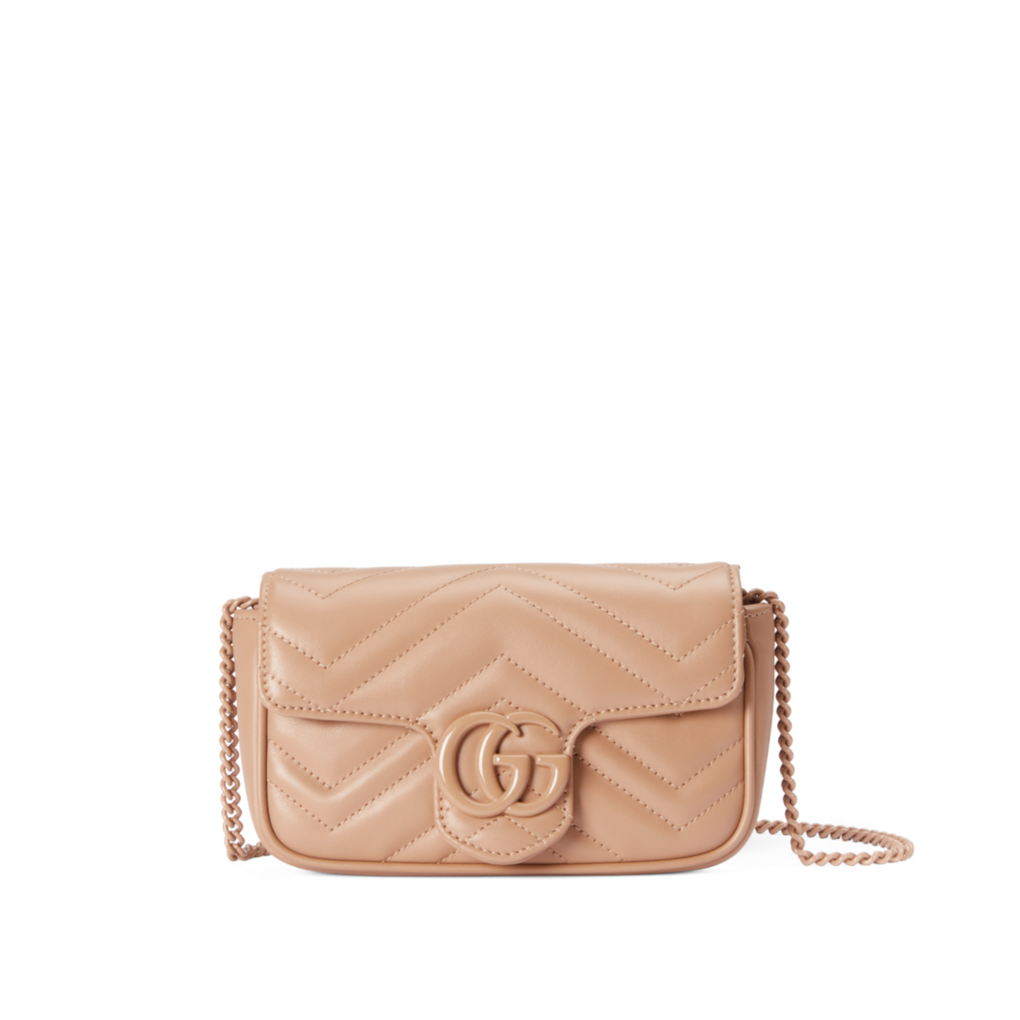 GG Marmont Matelassé Super Mini Rose Beige